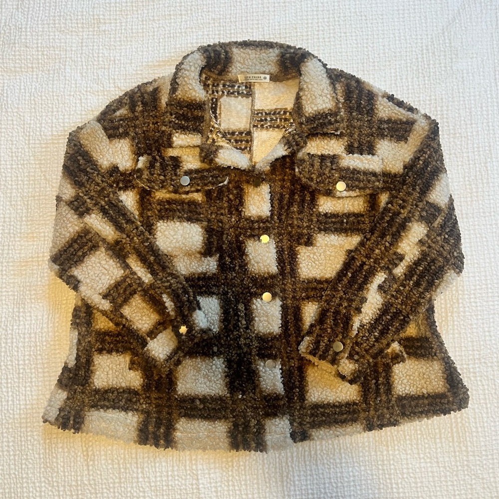 Captivate Camel Plaid Shacket